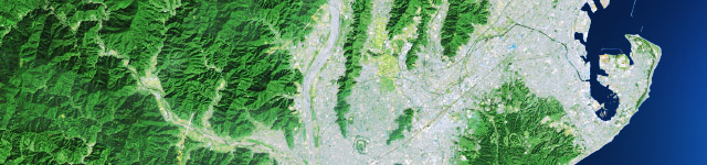 衛星写真・衛星画像・空撮   静岡県・影1