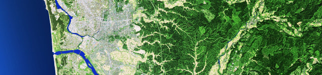 衛星写真・衛星画像・空撮   秋田県・影1