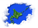 北海道の衛星写真