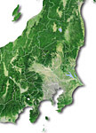 関東甲信越の衛星画像