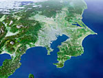 関東の衛星画像
