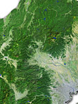 群馬県の衛星写真