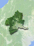 群馬県の衛星写真