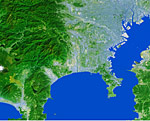 神奈川県の衛星写真