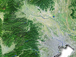 埼玉県の衛星写真