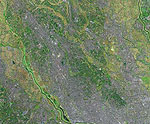 埼玉県の衛星写真
