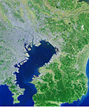 千葉県の衛星写真