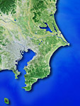 関東地方・千葉県の衛星写真