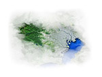 東京都の衛星画像　雲