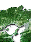 兵庫県の衛星写真