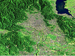 京都　衛星写真
