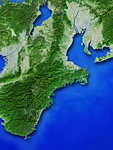 三重県の衛星写真