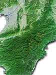 奈良県の衛星写真