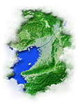 大阪の衛星写真