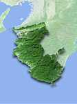 和歌山県の衛星写真