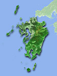 九州・沖縄の衛星写真