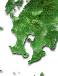 鹿児島県の衛星写真