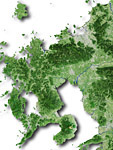 佐賀県の衛星写真