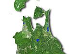 青森県の衛星写真