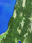 山形県の衛星写真