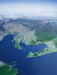 愛知県の衛星写真