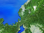 福井県の衛星写真
