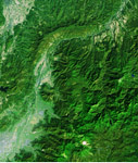 長野県の衛星写真