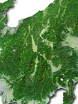 長野県の衛星写真