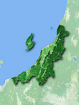 新潟県の衛星写真