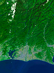 静岡県の衛星写真