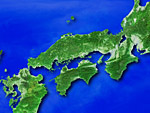 中国　　西日本　衛星写真