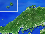 島根県の衛星写真