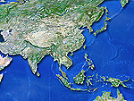 アジア　衛星写真