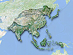 アジア諸国　衛星写真