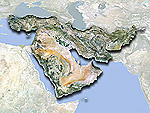 中東　衛星写真