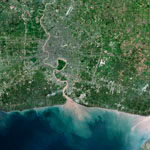 バンコク　衛星写真
