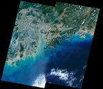 香港　衛星写真