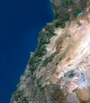 レバノン　衛星写真