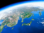 アジア　地球　衛星写真