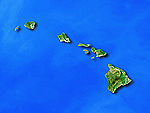 ハワイ　衛星写真