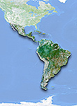 南アメリカ　衛星写真