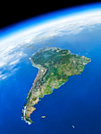 南アメリカ　衛星写真