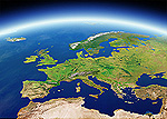 ヨーロッパ　衛星写真　