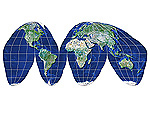 世界地図　球体　衛星写真