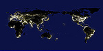 世界　夜景　衛星写真イメージ