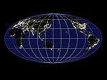 世界　地球夜景　衛星写真イメージ