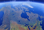 北アメリカ　衛星写真