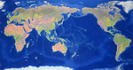 世界地図　衛星写真